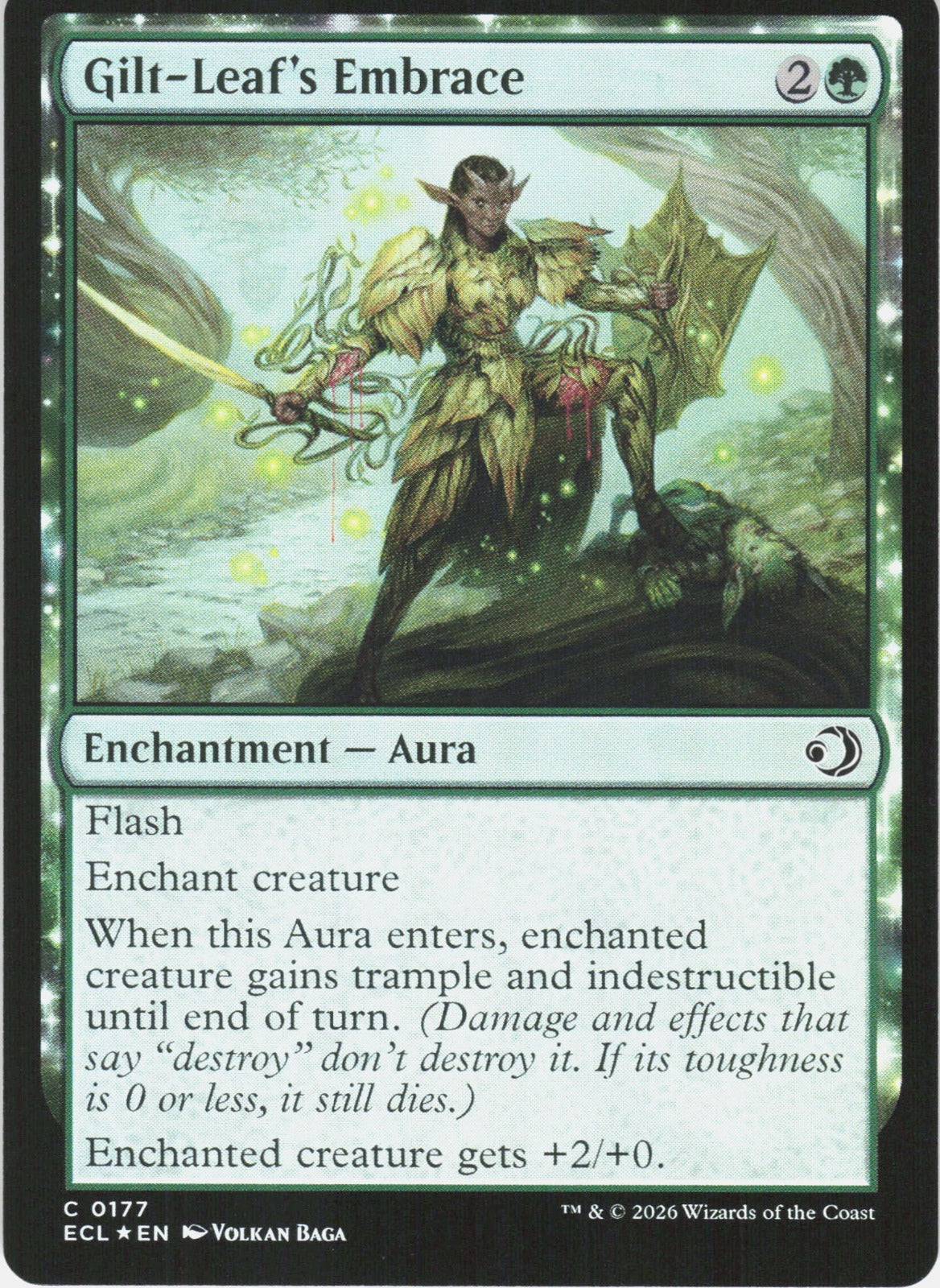 Gilt-Leaf's Embrace Foil C Lorwyn Eclipsed 177 NM