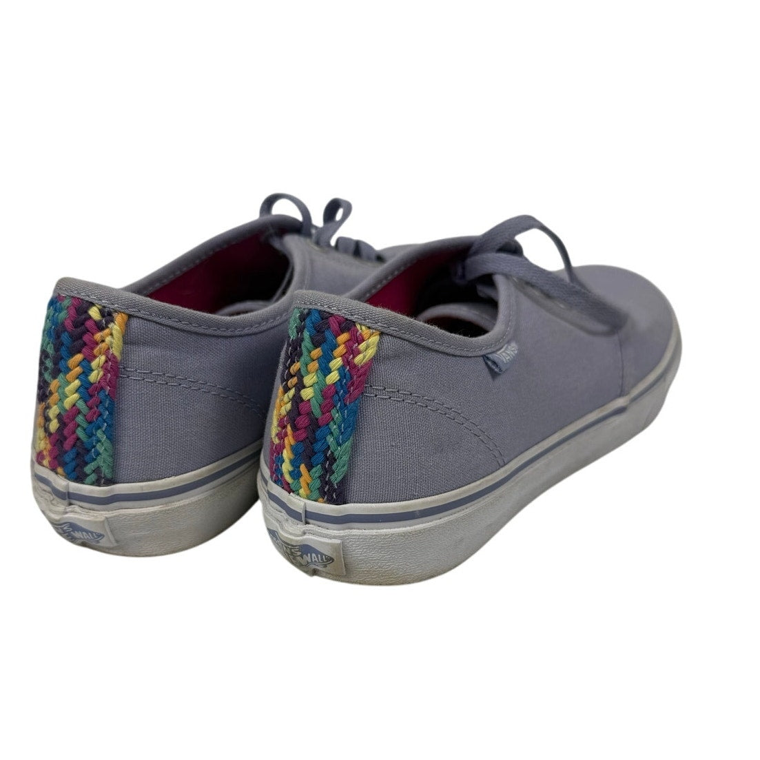 Women's Size 9.5 Vans Sneaker Camden Lace Up Low Top light Purple rainbow