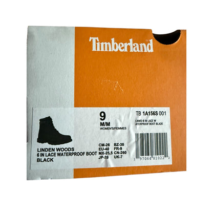 NIB Timberland Women's Linden Boots Black Size 9 Waterproof