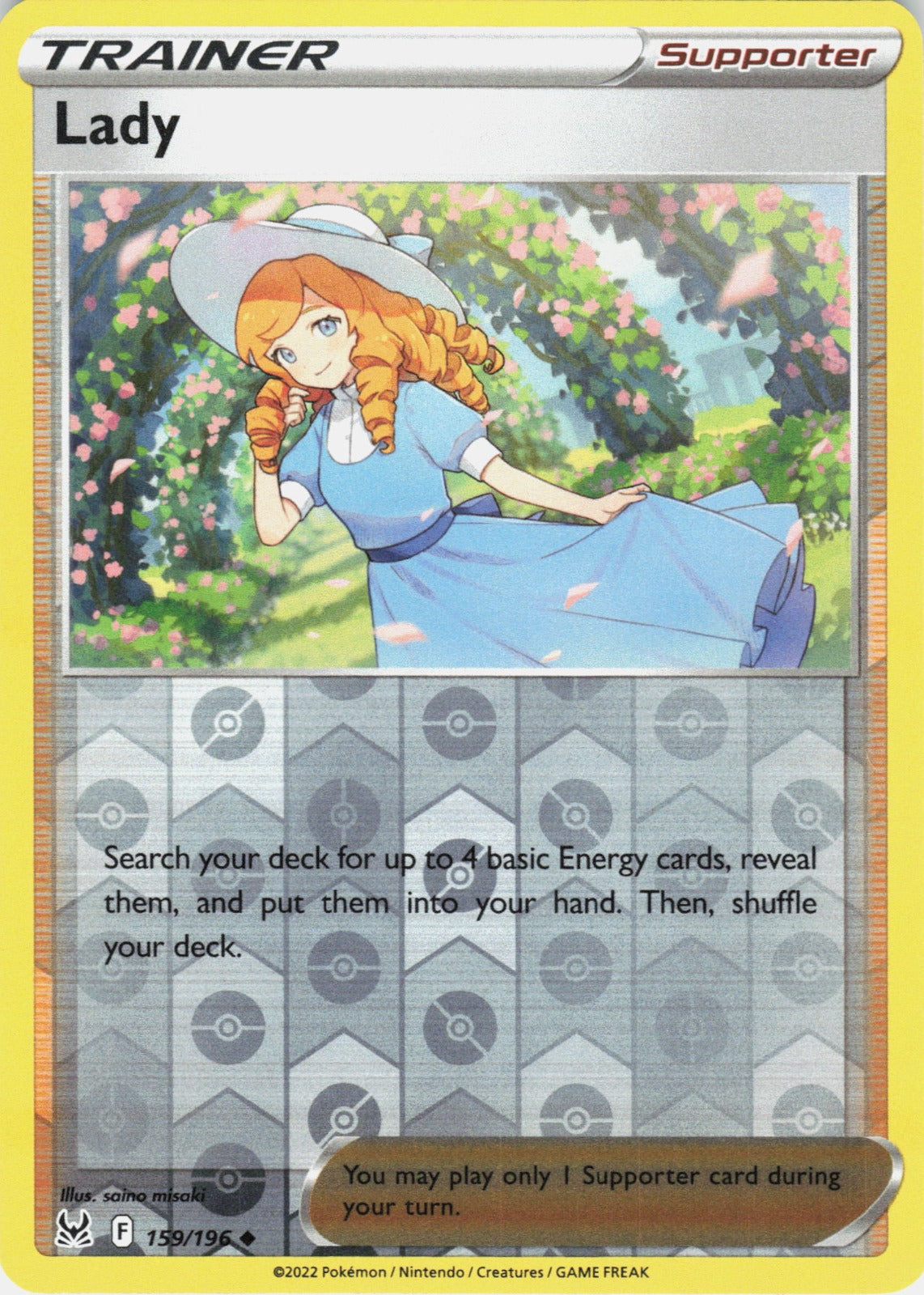 Lady Reverse Holo Uncommon SWSH11: Lost Origin 159/196 NM