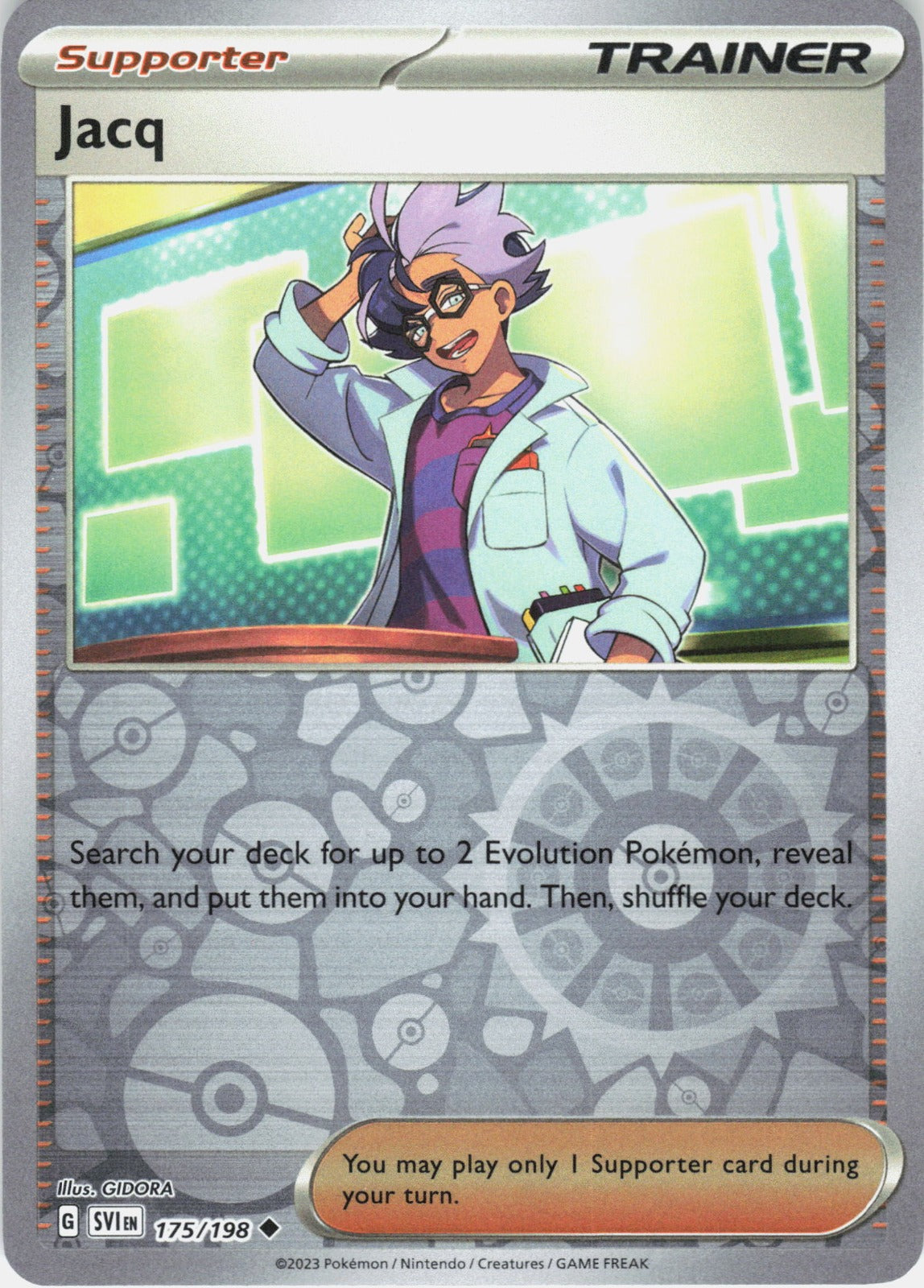 Jacq Reverse Holo Uncommon SV01: Scarlet & Violet Base Set 175/198 NM