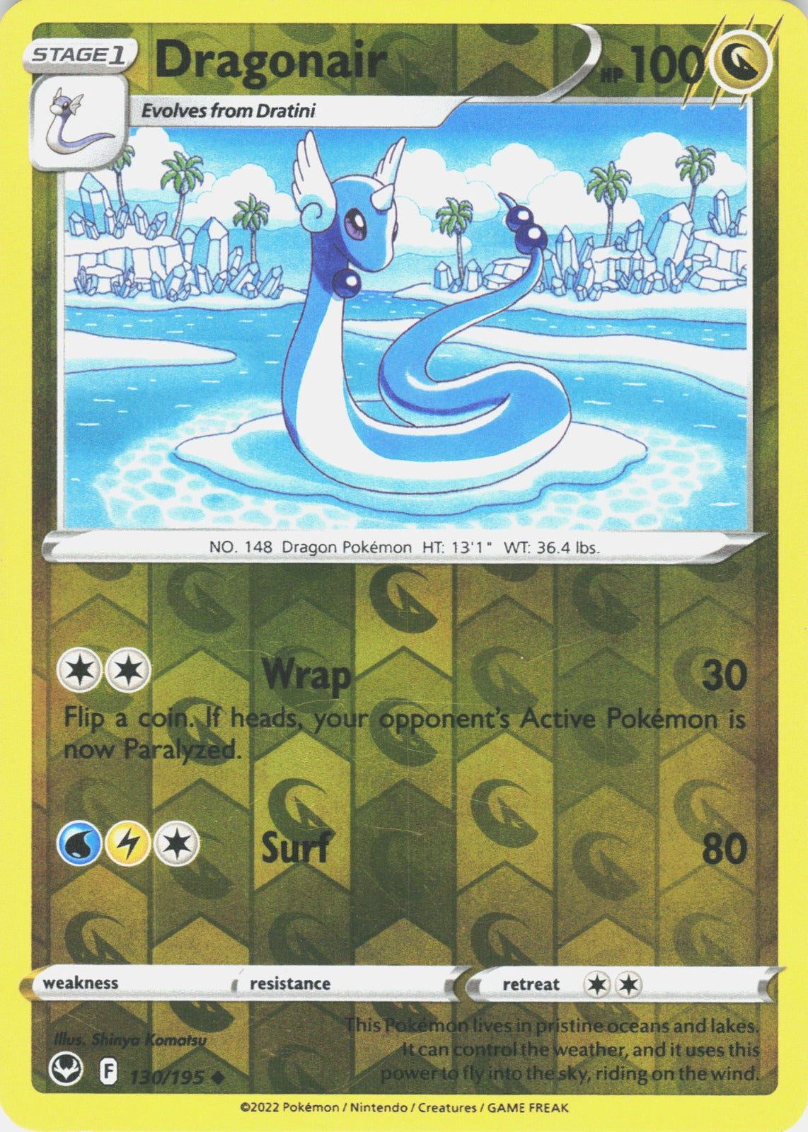 Dragonair Reverse Holo Uncommon SWSH12: Silver Tempest 130/195 NM