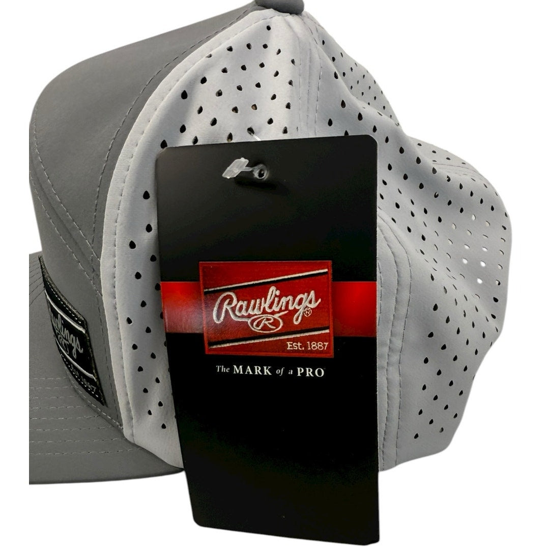 Rawlings Baseball Hat Cap Flexfit 110 Tech New NWT Gray