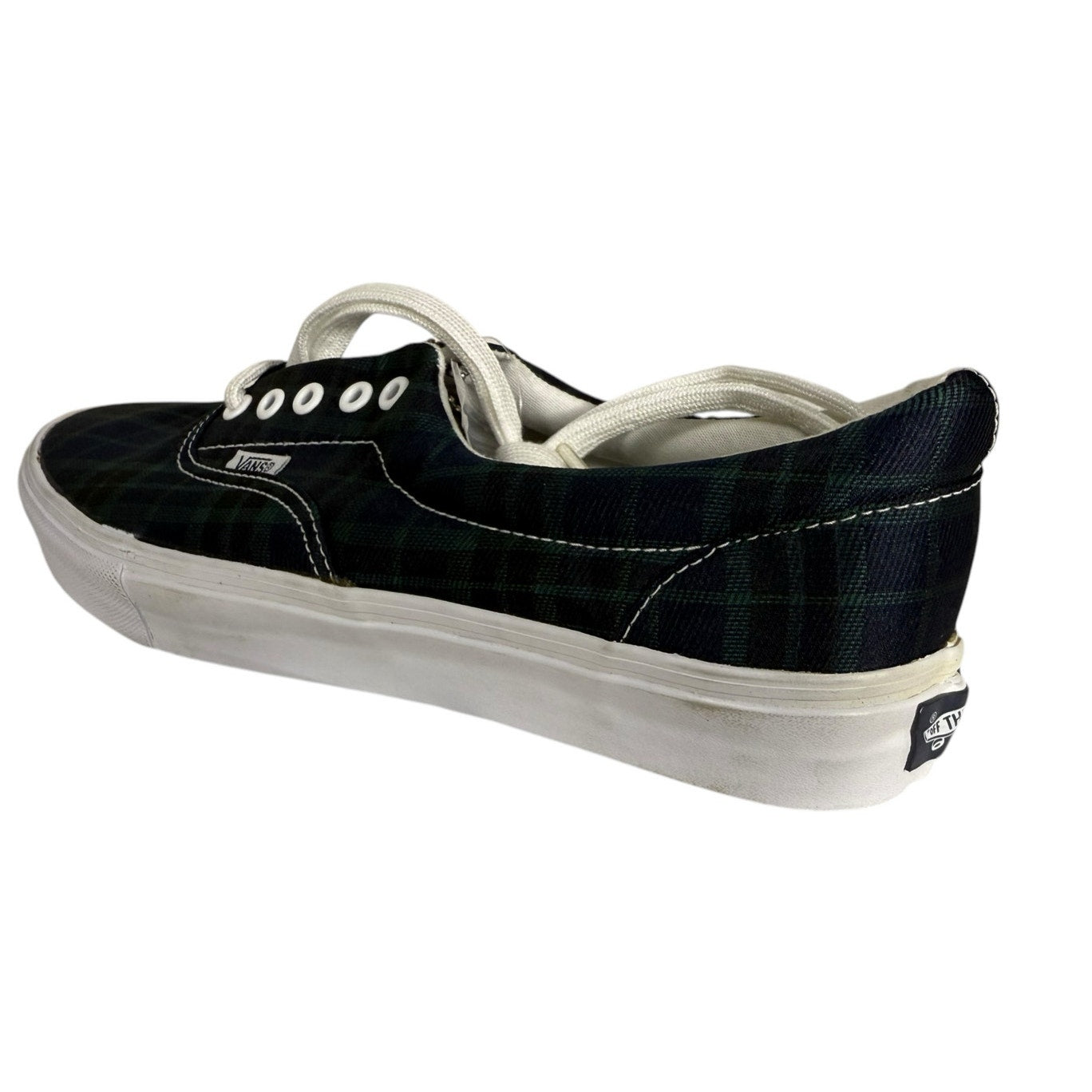 NWOT Van's Men's Green Plaid Skate Shoe Size 12