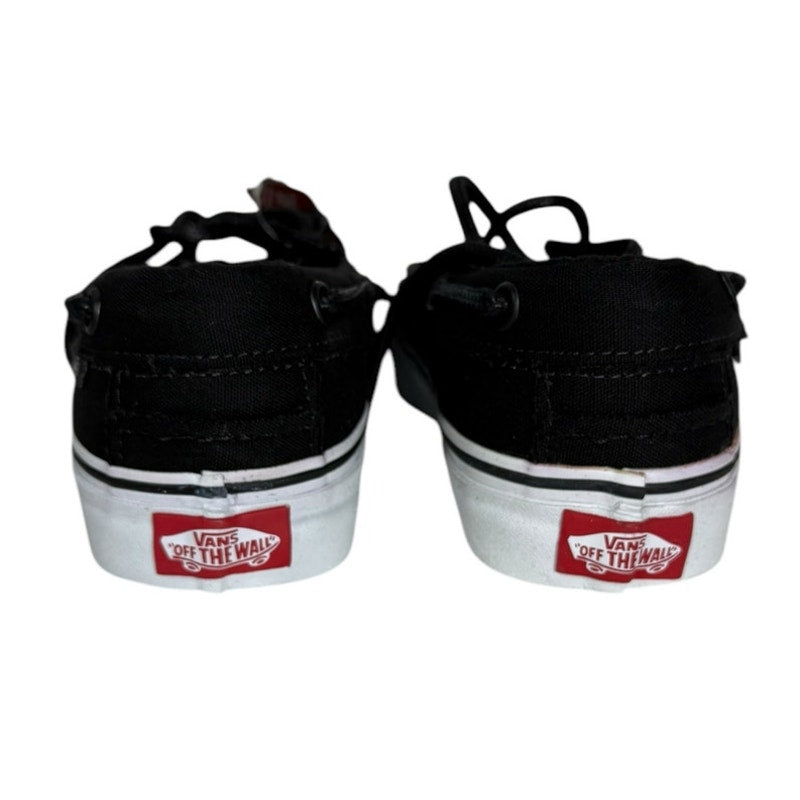 NWT Van's Zapato Del Barco Black Suede Size 4.5 mens / 6 womens Boat shoe