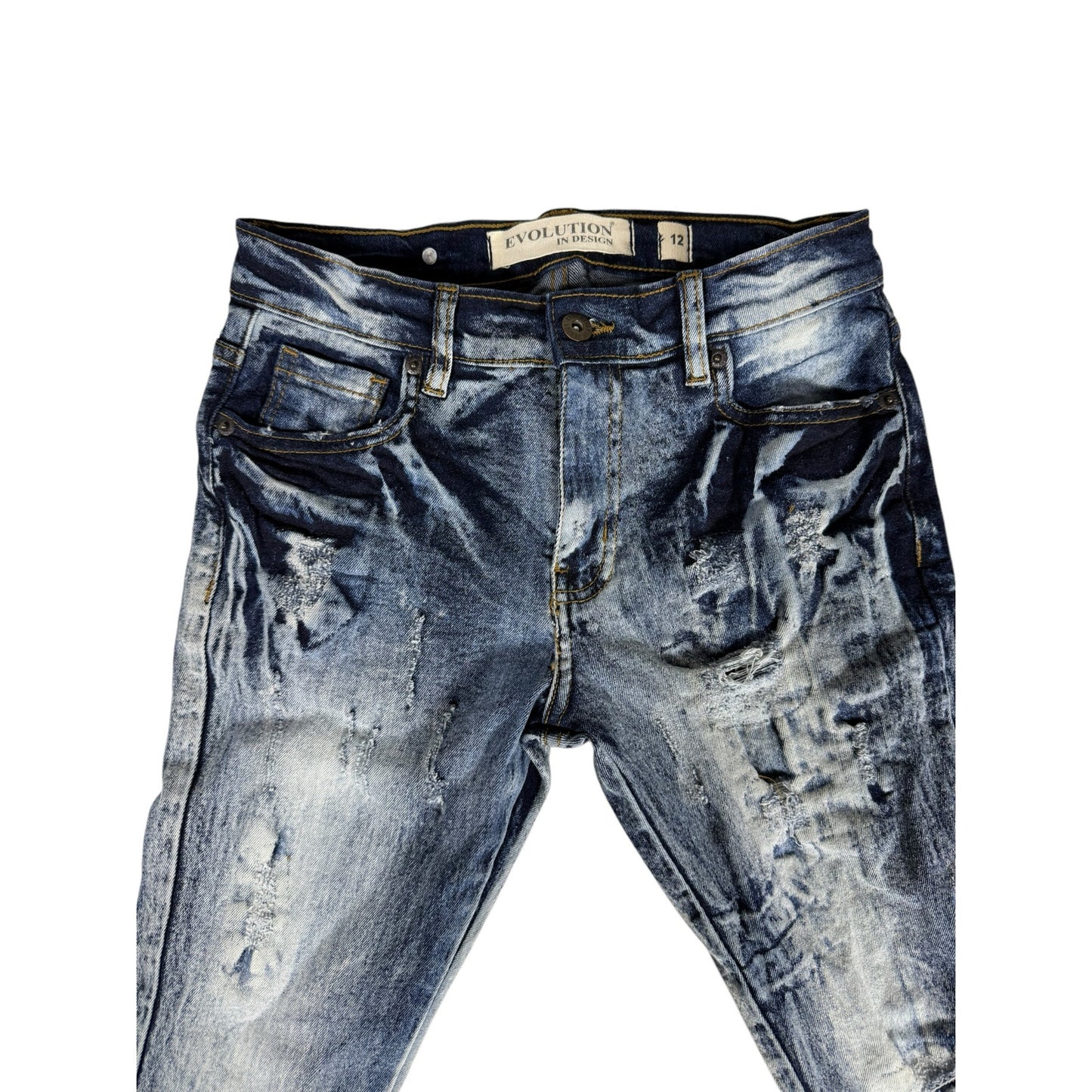 Youth Size 12 Evolution in Design Distressed Skinny Jeans