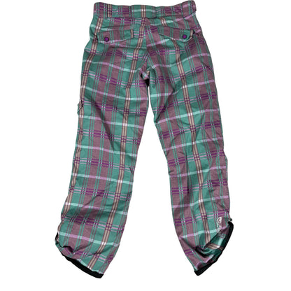 Women's Venture Liquid 5000mm Green and Pink Plaid Snow pants Medium