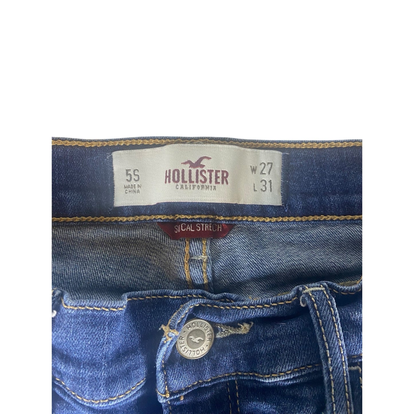 Women Hollister Socal stretch blue jeans size 5s