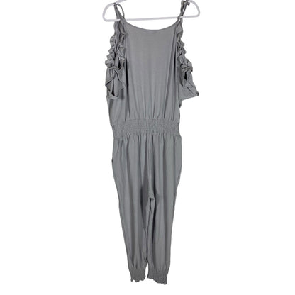 NWT Dokotoo One Piece Jumper Women's Size XL Gray Open Shoulder V Cut
