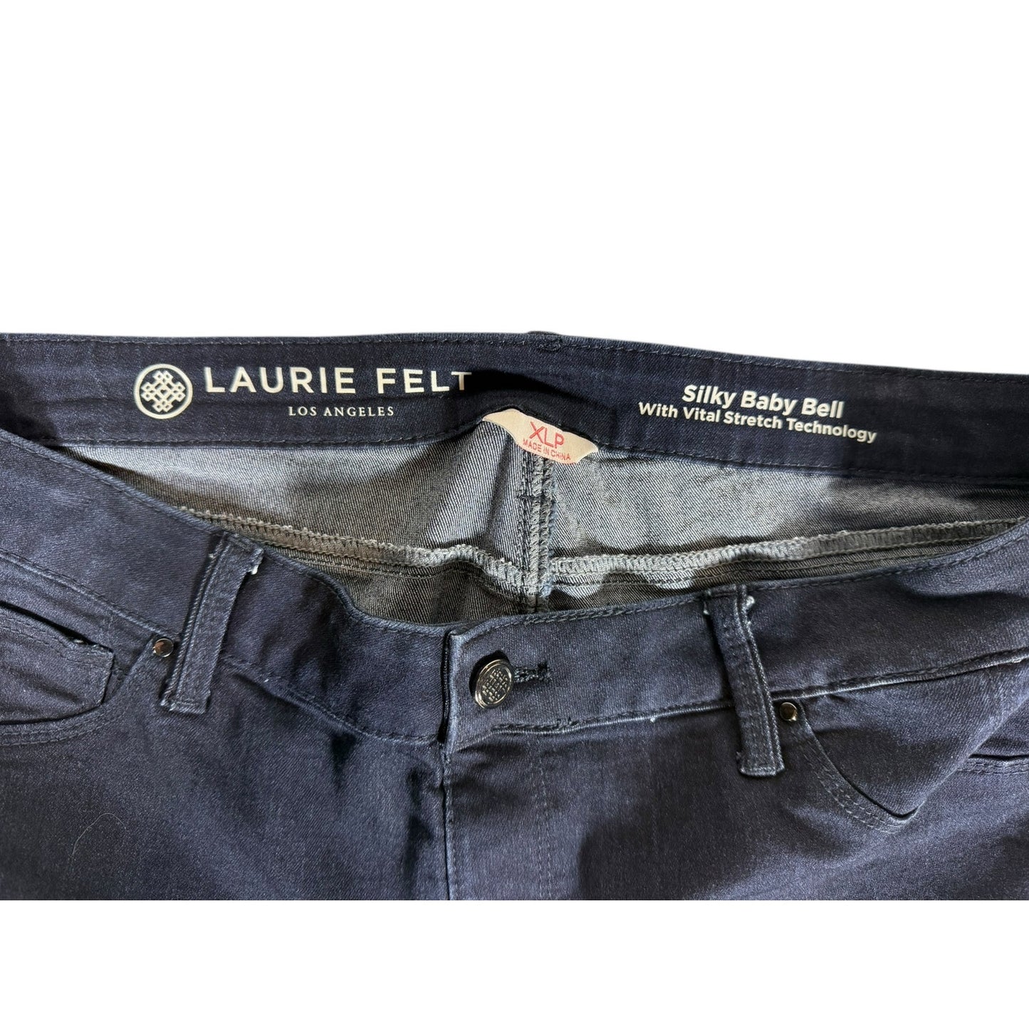 Laurie Felt Jeans Women's Dark Blue Silky Baby Doll Flare 36