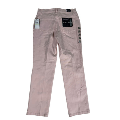NWT Women's Gloria Vanderbilt Pink Amanda Slimming Jeans Size 4P