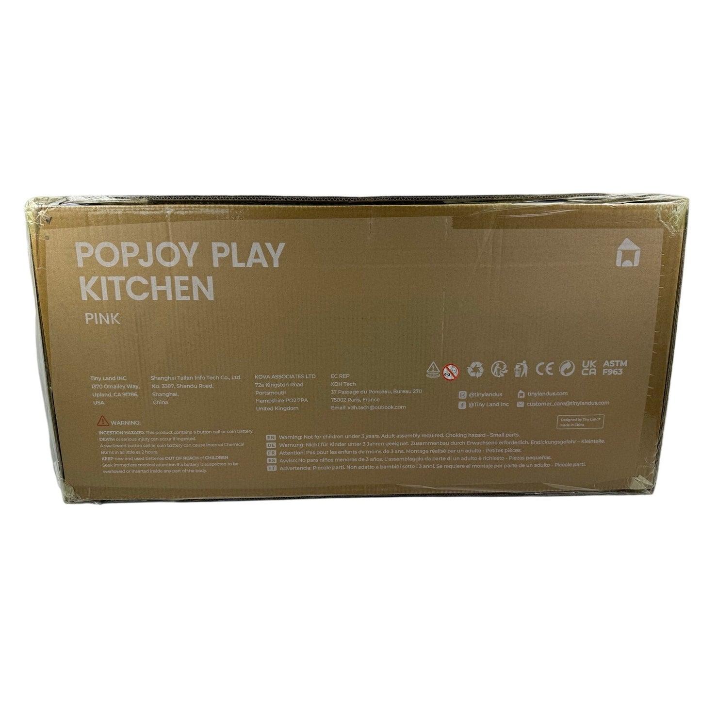 New in Box TinyLand Popjoy Toy Kitchen Playset with Real Lights & Sounds Pink